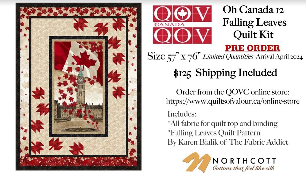 Oh Canada 12 Falling Leaves Quilt Kit
