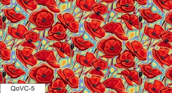 Dancing Poppies Fabric