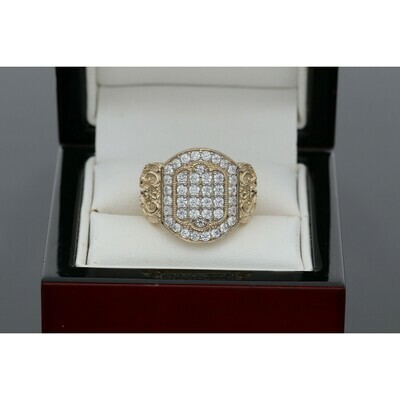 10 karat Gold & Zirconium Heart Two Swans Ring 10 karat Gold & Zirconium Heart Two Swans Ring