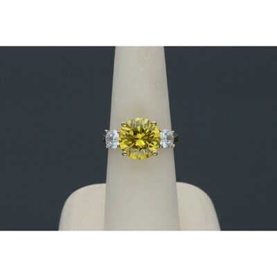 10 karat Gold & Zirconium Yellow Stone Ring