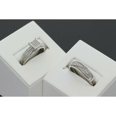 10 karat White Gold Duo Ring & Diamond Ring