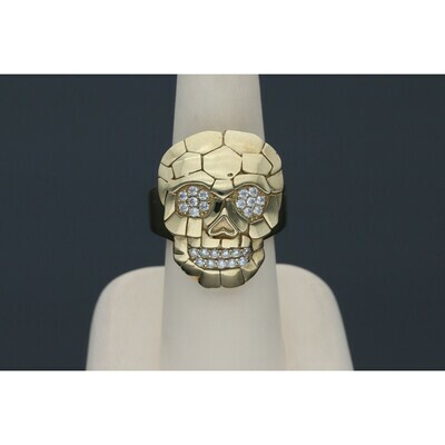 10 karat Gold & Zirconium Skull Ring 10 karat Gold & Zirconium Skull Ring