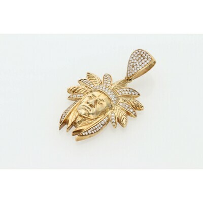 10 karat Gold & Zirconium Indian Charm 10 karat Gold & Zirconium Indian Charm