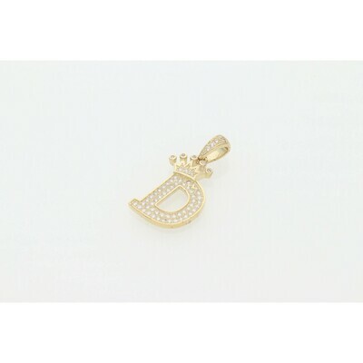 10 Karat Gold & Zirconium Crown Letter 10 Karat Gold & Zirconium Crown Letter