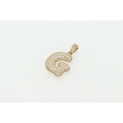 10 Karat Gold & Zirconium Bubble Letter 10 Karat Gold & Zirconium Bubble Letter
