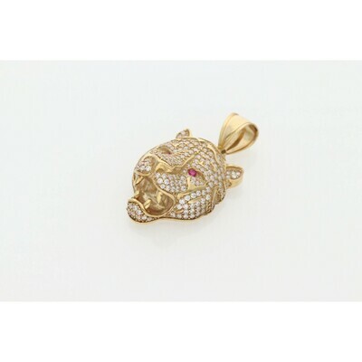 10 Karat Gold & Zirconium Tiger Charm 10 Karat Gold & Zirconium Tiger Charm