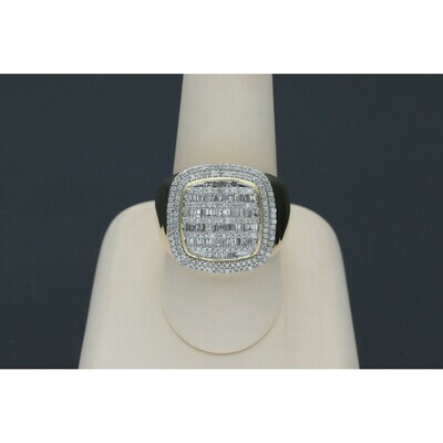 14 Karat Gold & Diamond Cubit Rectangle Ring 14 Karat Gold & Diamond Cubit Rectangle Ring