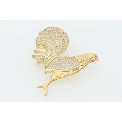 10 Karat Gold & Zirconium Rooster Charm 10 Karat Gold & Zirconium Rooster Charm