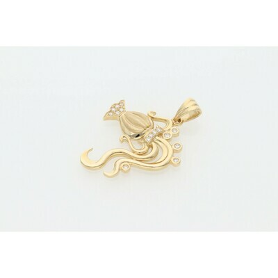14 Karat Gold & Zirconium Aquarius Charm 14 Karat Gold & Zirconium Aquarius Charm