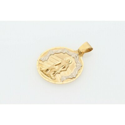 10 Karat Gold St Lazarus Medal Charm W: 6.4 ~ 10 Karat Gold St Lazarus Medal Charm W: 6.4 ~