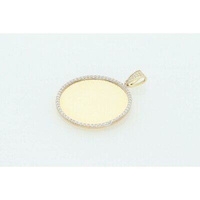 10 Karat Gold & Zirconium Large Photo charm 10 Karat Gold & Zirconium Large Photo charm