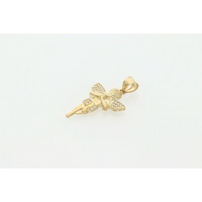 10 Karat Gold & Zirconium Angel Charm 10 Karat Gold & Zirconium Angel Charm