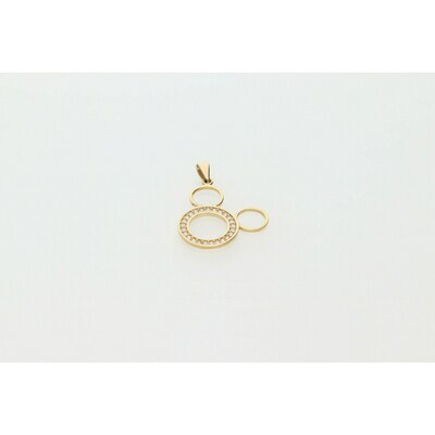 10 Karat Gold & Cz Mickey Mouse Charm W: 1.0 ~ 10 Karat Gold & Cz Mickey Mouse Charm W: 1.0 ~