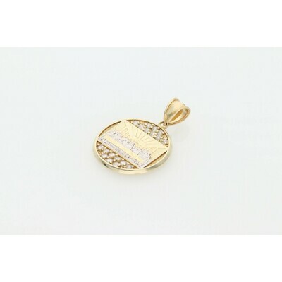 10 Karat Gold & Zirconium Last Supper Medal Charm 10 Karat Gold & Zirconium Last Supper Medal Charm