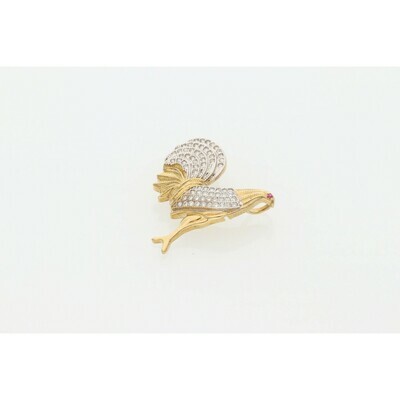 10 Karat Gold & Zirconium Rooster Charm 10 Karat Gold & Zirconium Rooster Charm