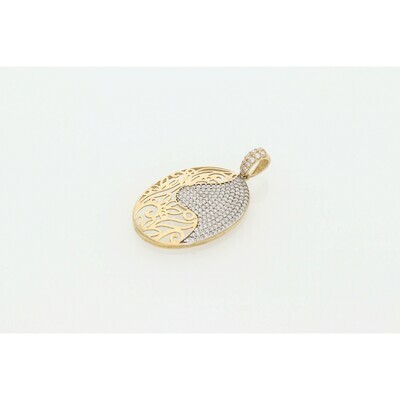 10 karat Gold & Zirconium Yin Yang Charm 10 karat Gold & Zirconium Yin Yang Charm