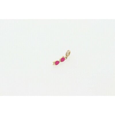 10 Karat Gold & Zirconium Pink Sunglasses Mini Charm