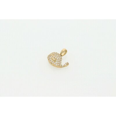 10 karat Gold & Zirconium Whale Charm 10 karat Gold & Zirconium Whale Charm