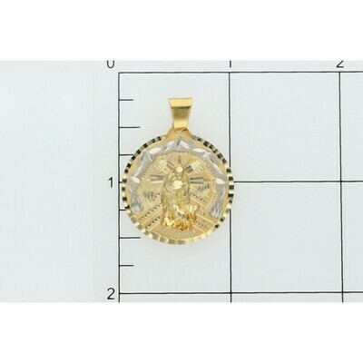 10 Karat Gold St. Lazarus Medal Charm W: 3.6 ~ 10 Karat Gold St. Lazarus Medal Charm W: 3.6 ~