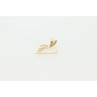 14 karat Gold & Cz Letter 14 karat Gold & Cz Letter