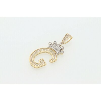 10 karat Gold & Cz Letter Crown 10 karat Gold & Cz Letter Crown