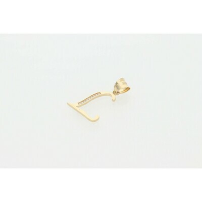 14 karat Gold & Cz Letter Charm 14 karat Gold & Cz Letter Charm