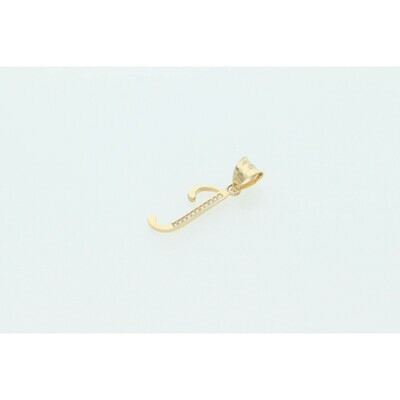 14 karat Gold & Cz Letter Charm 14 karat Gold & Cz Letter Charm