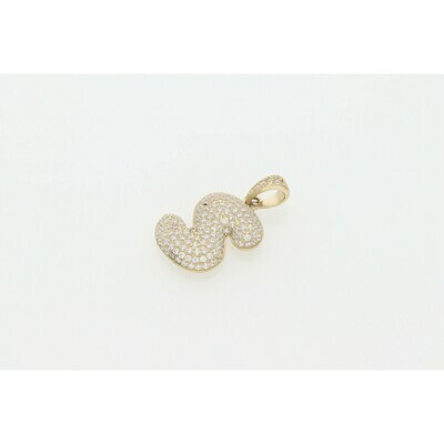 10 Karat Gold & Zirconium Bubble Letter 10 Karat Gold & Zirconium Bubble Letter