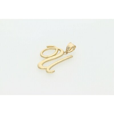 10 Karat Gold Cursive Letter 10 Karat Gold Cursive Letter