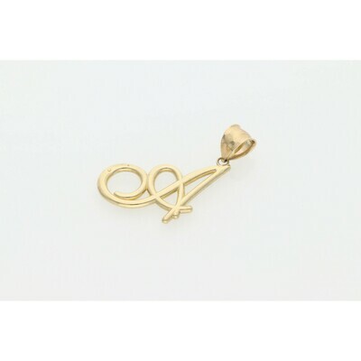 10 Karat Gold Cursive Letter 10 Karat Gold Cursive Letter
