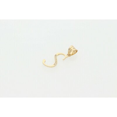 14 karat Gold & Cz Letter 14 karat Gold & Cz Letter