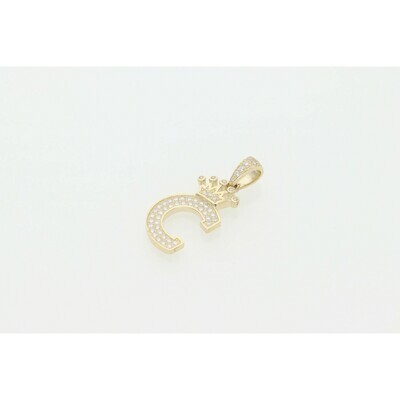 10 karat Gold & Zirconium Crown Letter 10 karat Gold & Zirconium Crown Letter