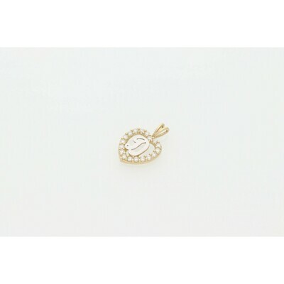 10 karat Gold & Zirconium Heart Letter 10 karat Gold & Zirconium Heart Letter