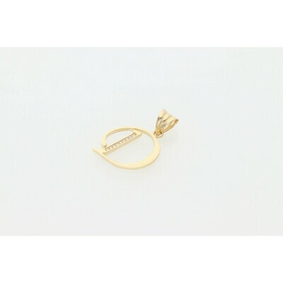 14 karat Gold & Zirconium Letter 14 karat Gold & Zirconium Letter