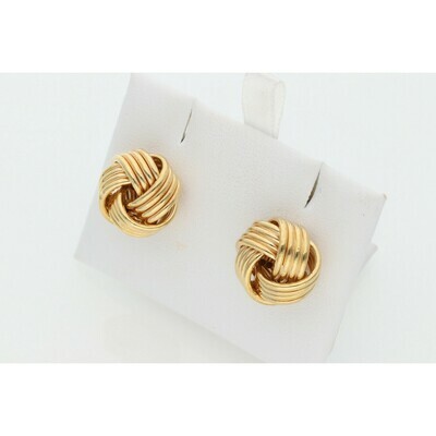 14 Karat Gold Big Knots Earrings