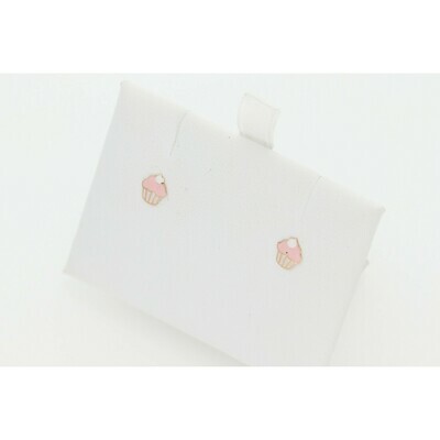 14 Karat Gold Fancy Baby Cupcake Earrings 14 Karat Gold Fancy Baby Cupcake Earrings