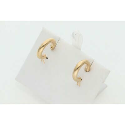 10 Karat Gold Small Hoops Earrings W: 1.2 ~ 10 Karat Gold Small Hoops Earrings W: 1.2 ~