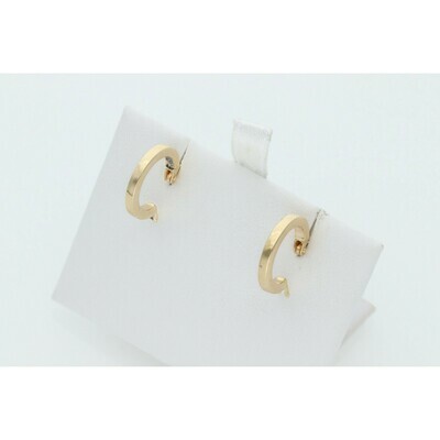 14 Karat Gold Small Hoops Earrings W: 1.1 ~ 14 Karat Gold Small Hoops Earrings W: 1.1 ~