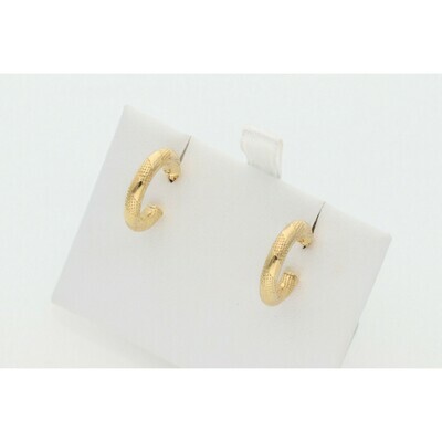 10 Karat Gold Textured Small Hoops Earrings 10 Karat Gold Textured Small Hoops Earrings