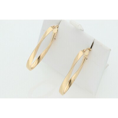 14 Karat Gold Long Hoops Earring W: 2.3 ~ 14 Karat Gold Long Hoops Earring W: 2.3 ~
