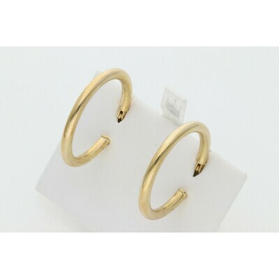 10 Karat Gold Medium Hoops Earrings W: 2.0 ~ 10 Karat Gold Medium Hoops Earrings W: 2.0 ~