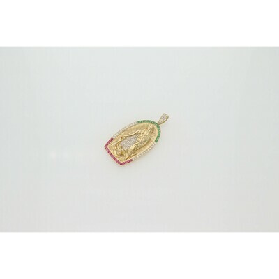 14 Karat Gold & Zirconium Guadalupe Charm 14 Karat Gold & Zirconium Guadalupe Charm