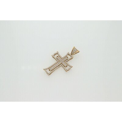 10 karat Gold & Zirconium Cross Pendant 10 karat Gold & Zirconium Cross Pendant