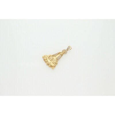 10 Karat & Zirconium Caridad del Cobre Charm 10 Karat & Zirconium Caridad del Cobre Charm