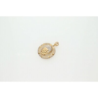 10 Karat Gold & Zirconium Buddha Medal 10 Karat Gold & Zirconium Buddha Medal