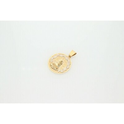 10 Karat Gold & Zirconium Two Tone Caridad del Cobre Medal 10 Karat Gold & Zirconium Two Tone Caridad del Cobre Medal
