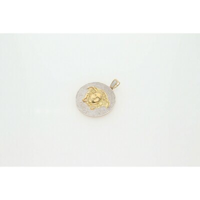 10 karat Gold & Zirconium Medusa Medal 10 karat Gold & Zirconium Medusa Medal