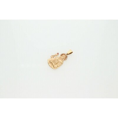 14 karat Gold Diamond Cut Sta Barbara Charm 14 karat Gold Diamond Cut Sta Barbara Charm