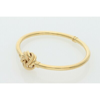 10 Karat Gold Textured Knot Bangle 3.8mm x 7 10 Karat Gold Textured Knot Bangle 3.8mm x 7