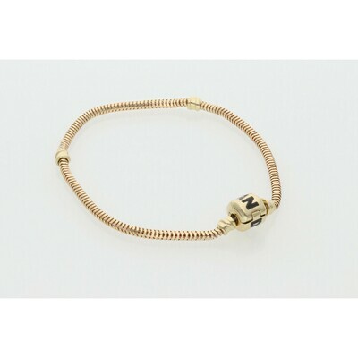 14 Karat Gold & Zirconium Fancy P Bracelet 14 Karat Gold & Zirconium Fancy P Bracelet